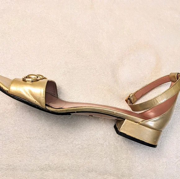Gucci Gold Sandals - Picture 3 of 7